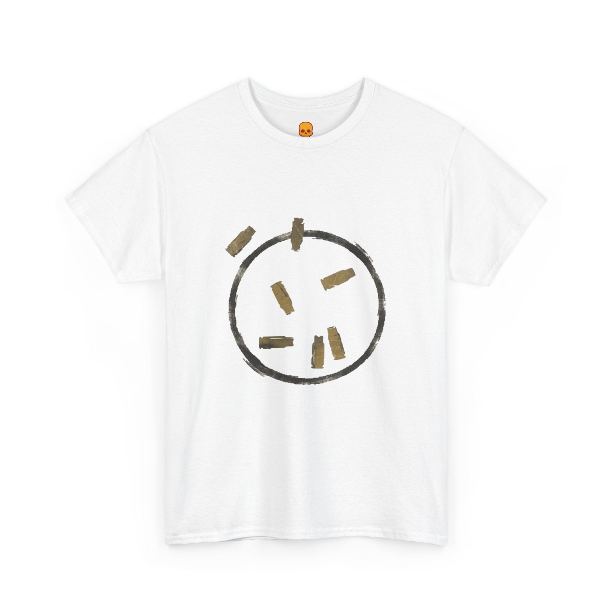 Minimal Bullet Circle T‑Shirt — Grunge Abstract Graphic Tee