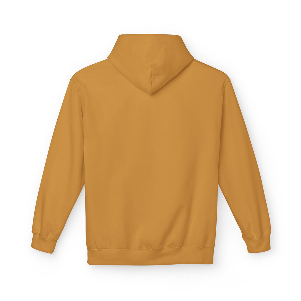 Skull Patch Hoodie — Minimal Orange Retro Skull Graphic