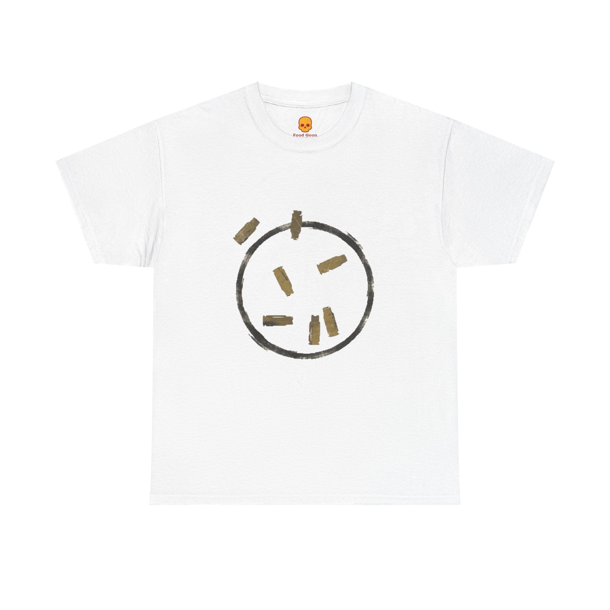 Minimal Bullet Circle T‑Shirt — Grunge Abstract Graphic Tee